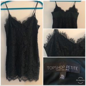 Topshop emerald lace bodycon dress.